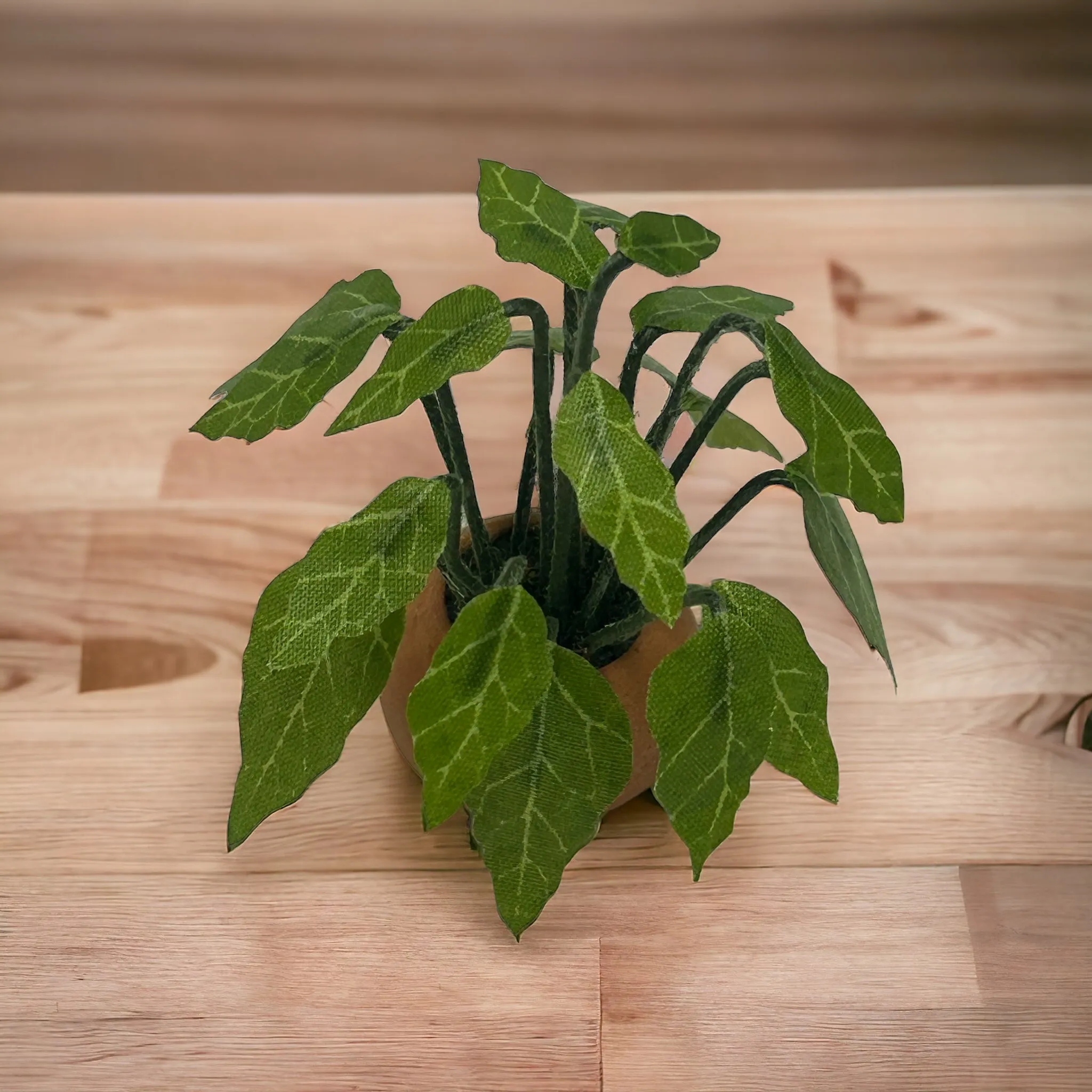 Anthurium in Terra Cotta Pot by Sherredawn Miniatures