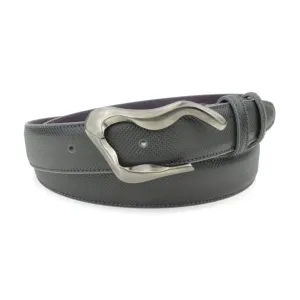 Asphalt Dadino Texture Burnished Swirl Belt