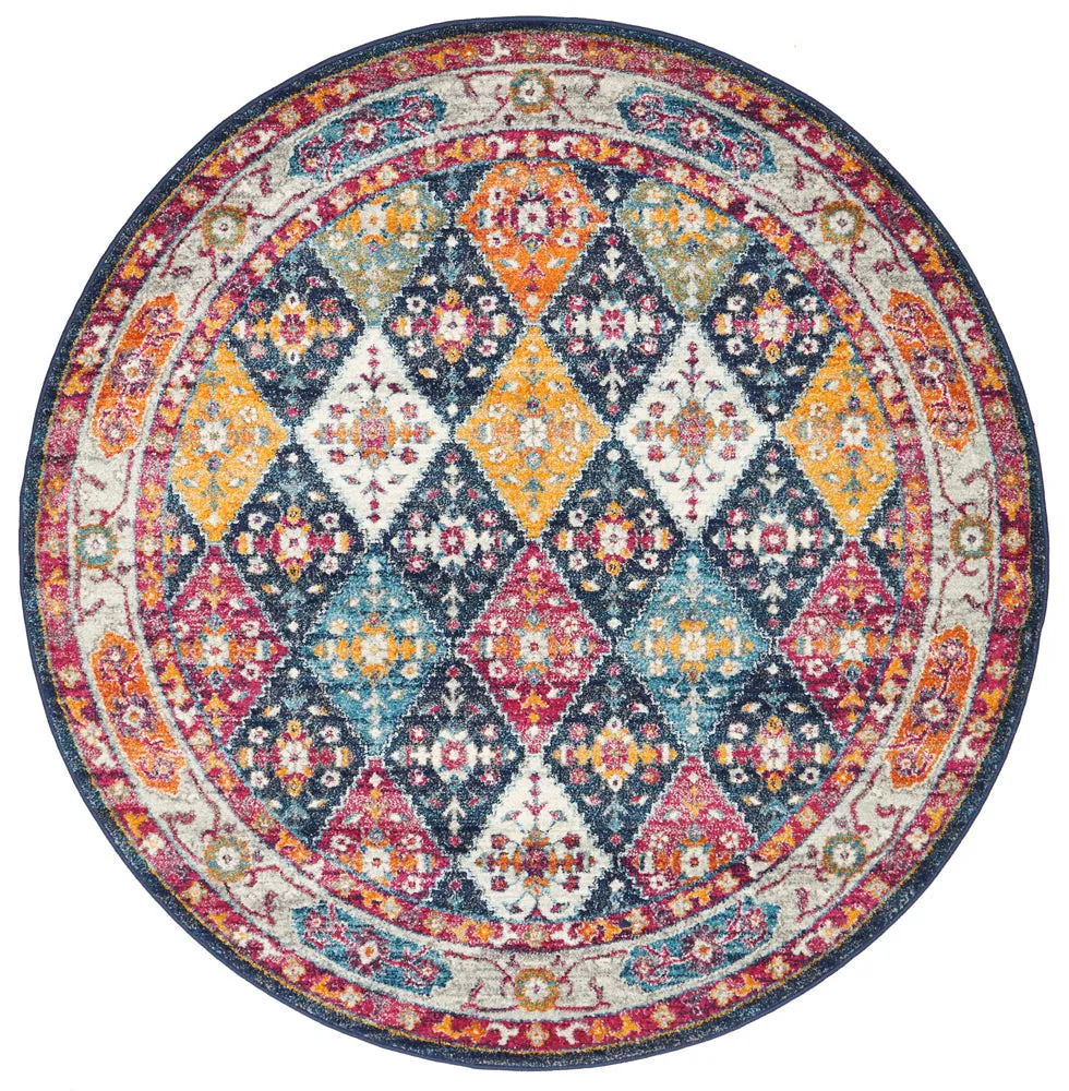 Century 933 Navy Round Rug