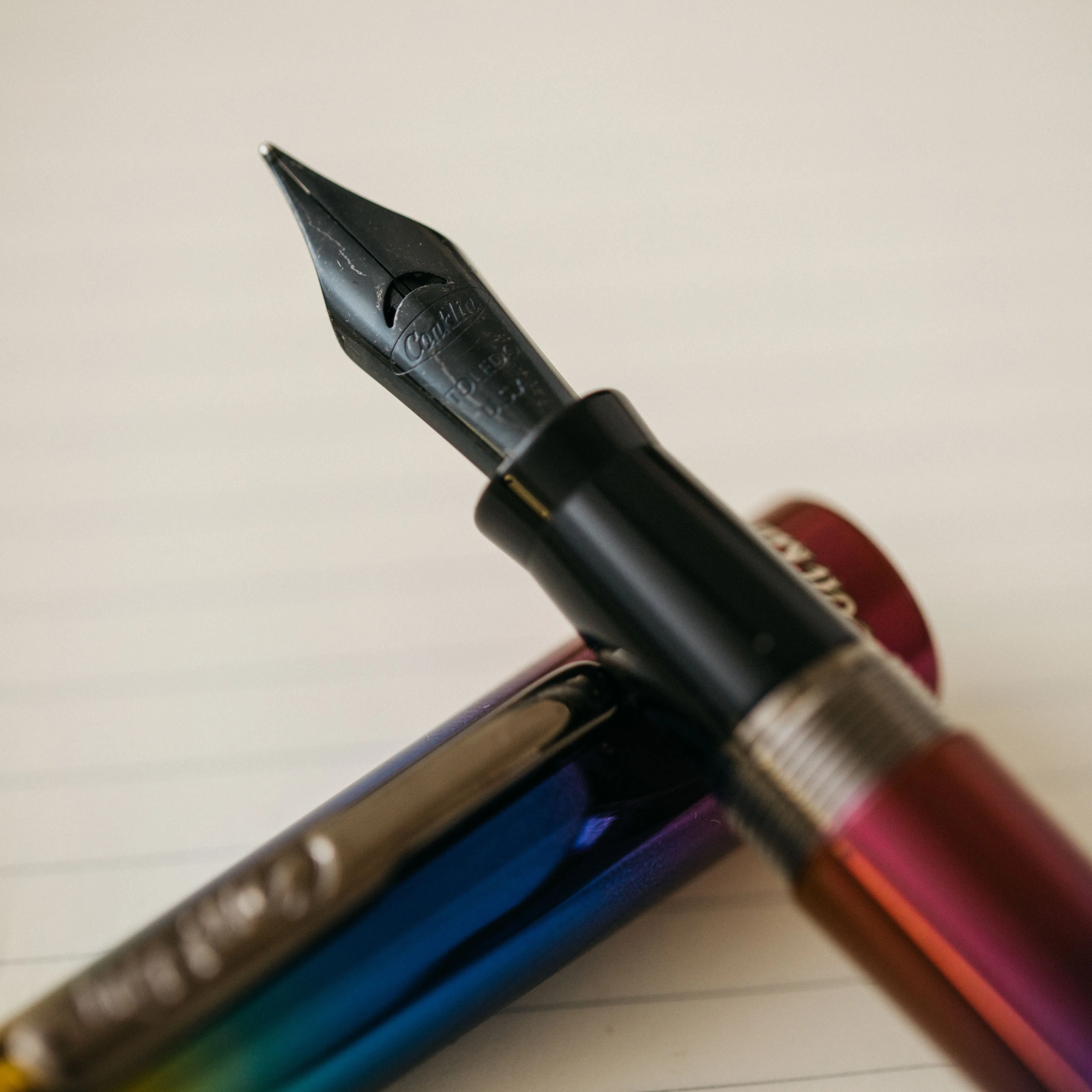 Conklin Mark Twain Crescent Filler Rainbow Fountain Pen