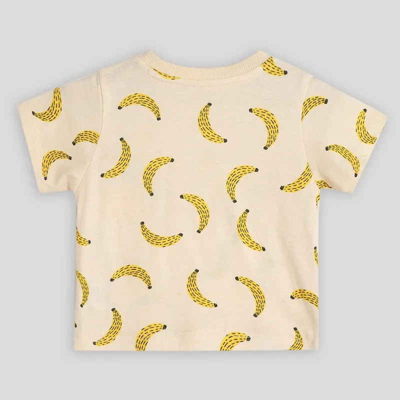 Cotton Banana Tshirt and Shorts | White