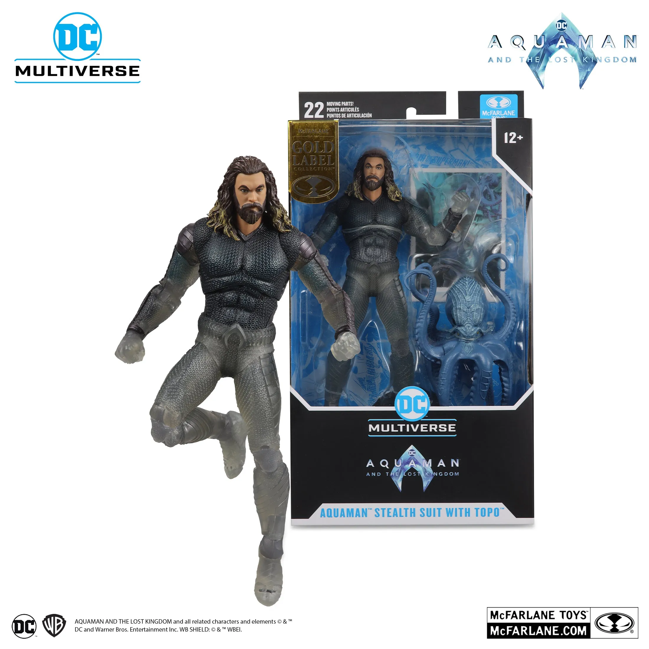 DC Multiverse Exclusive Gold Label Stealth Suit Aquaman & Topo