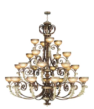 Livex Seville 32 Light PBZ Chandelier - C185-8537-64