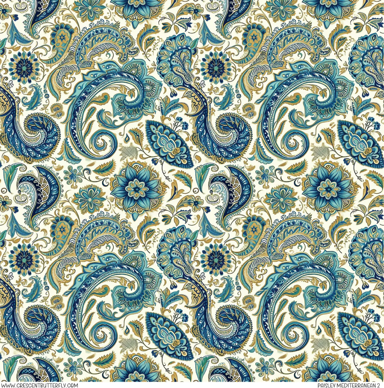 Paisley Mediterranean 2 Pattern Vinyl Sheet/Wrap