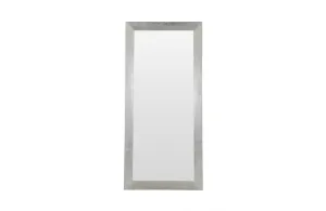 Regal Modern Crocodile Lacquer Mirror Silver