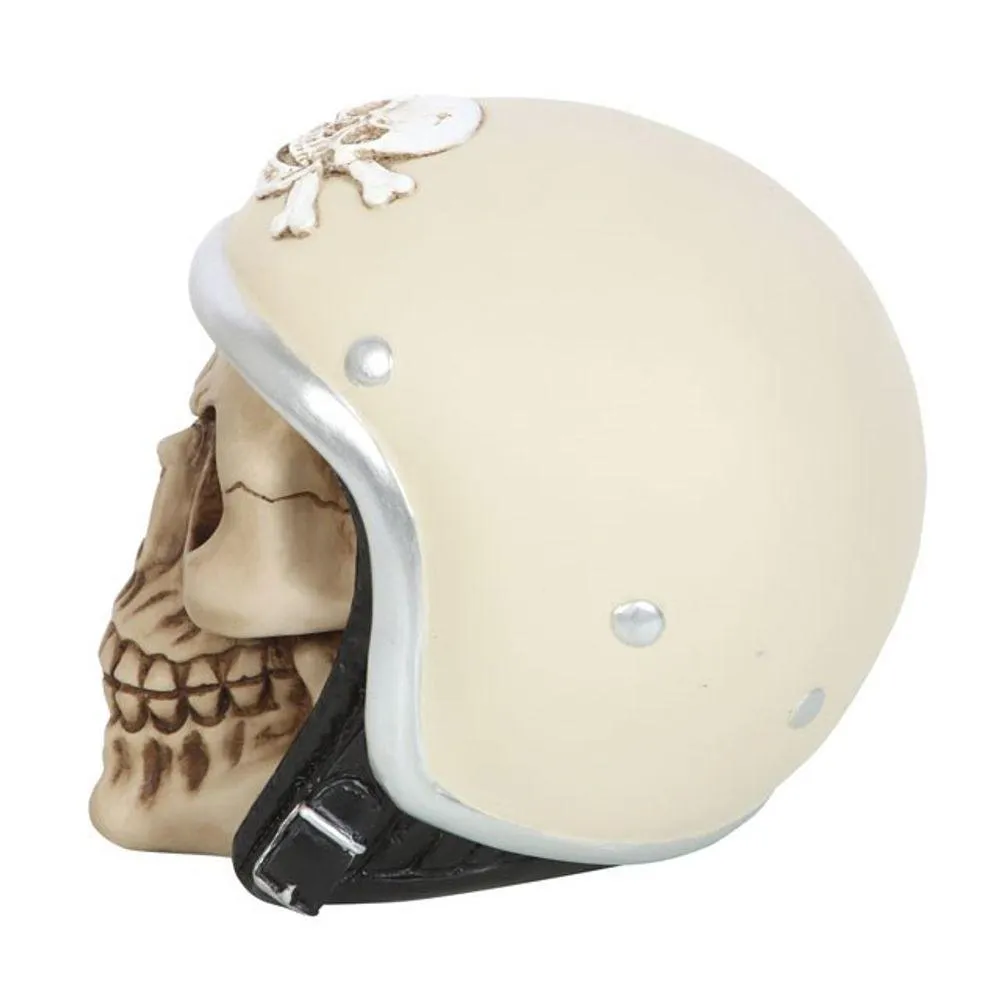 Retro Motorbike Skull Helmet Ornament