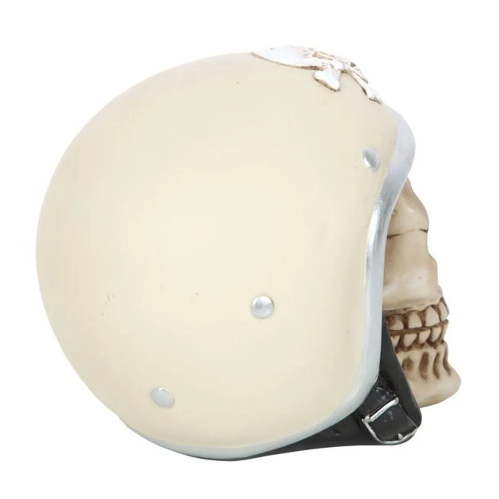 Retro Motorbike Skull Helmet Ornament