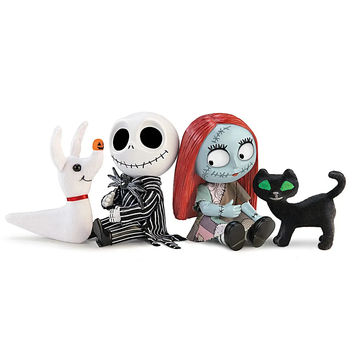 The Ashton-Drake Galleries Disney Tim Burton's The Nightmare Before Christmas Terrifying Tots Doll Collection Issue #2: "Sally" Tot Doll with Black Cat Handcrafted Resin Doll with Outfit 4-Inches